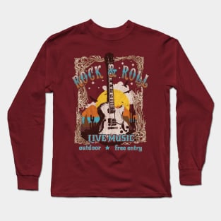 Rock & Roll Live Music Long Sleeve T-Shirt